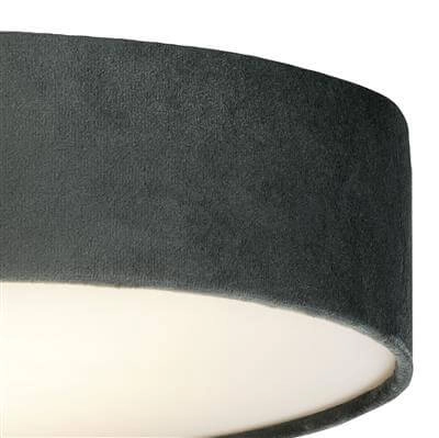 Deckenleuchte Drum Pleat 50 cm Samt Anthrazit Searchlight 5053423187242