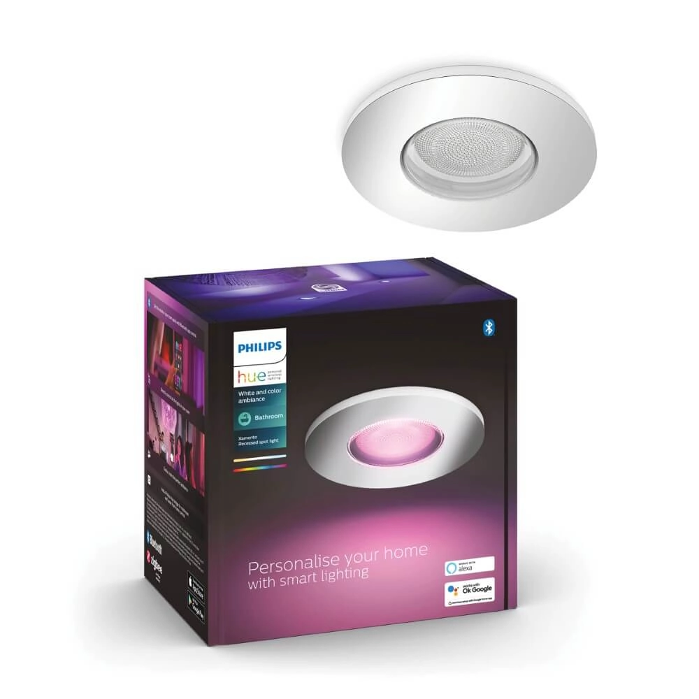 Einbaustrahler Hue Xamento - White and color Silber Philips 8719514355347