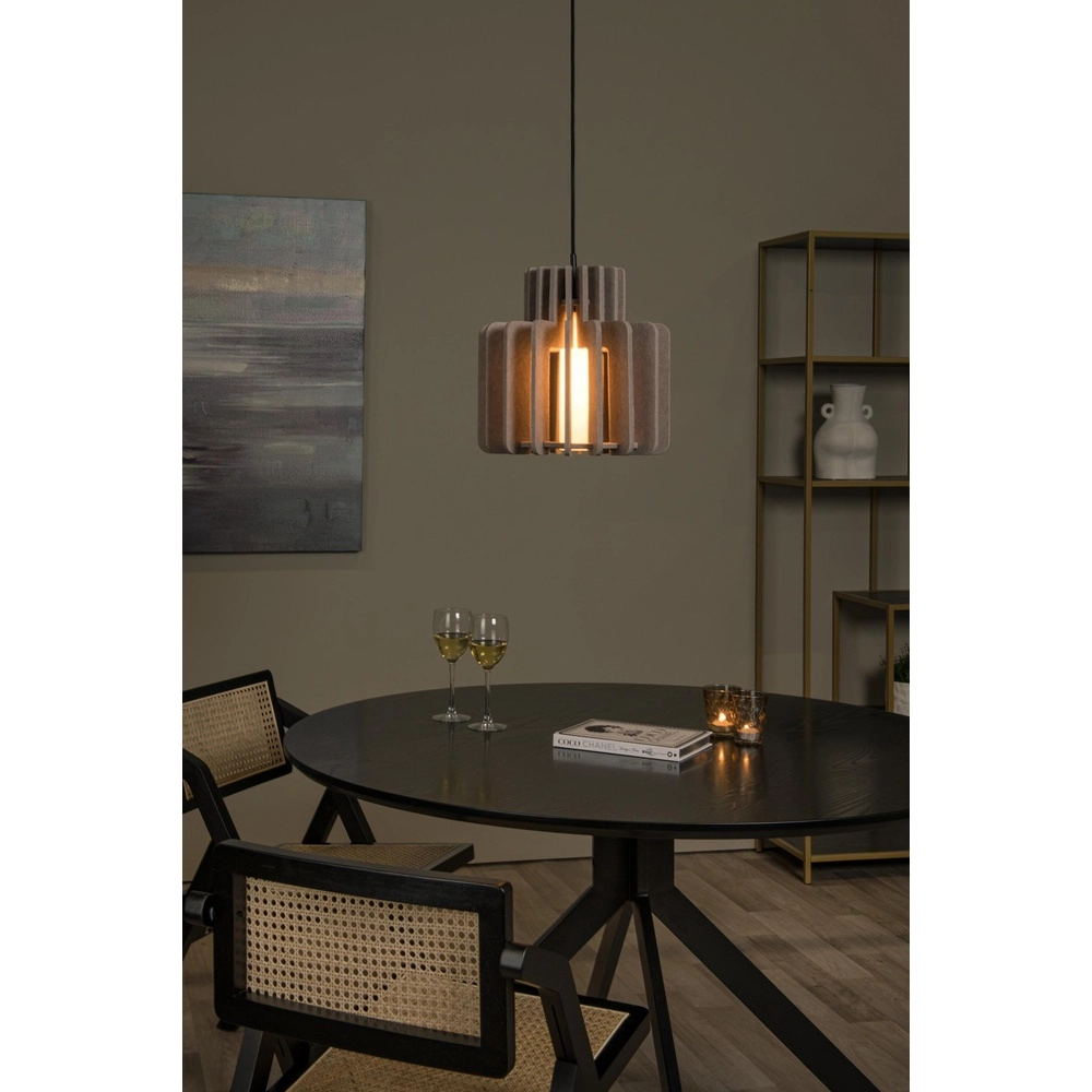 Design-Pendellampe Rollo 31 cm sandbraun