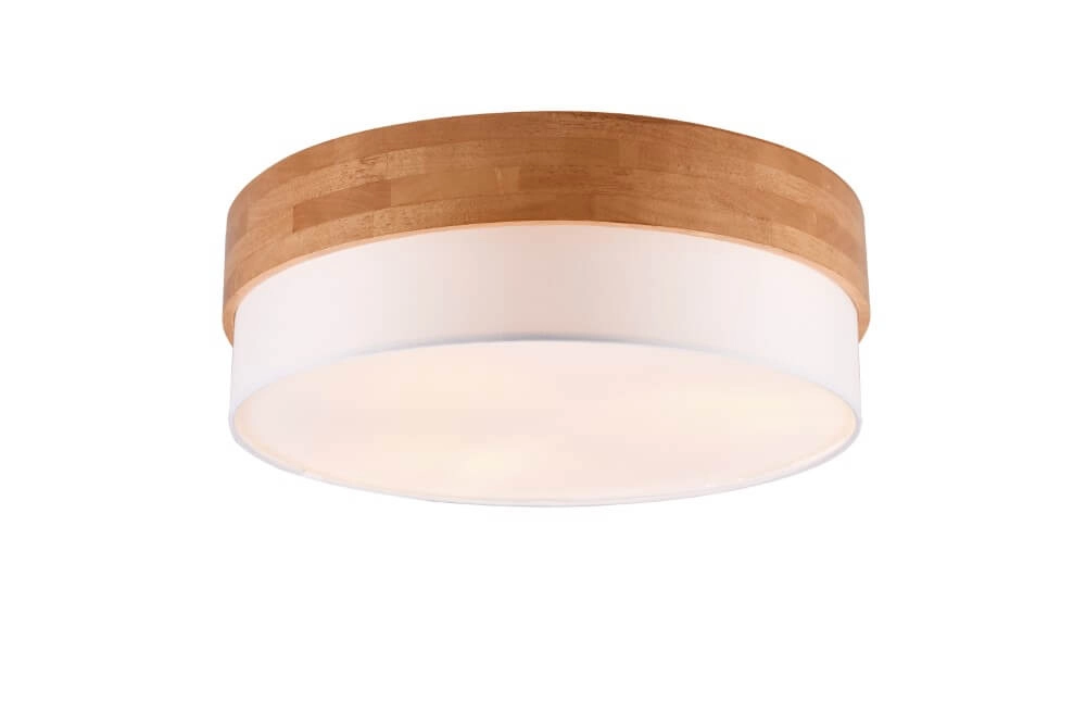 Ø 50cm Deckenleuchte Seasons Holz mit Weiß Trio 4017807526202