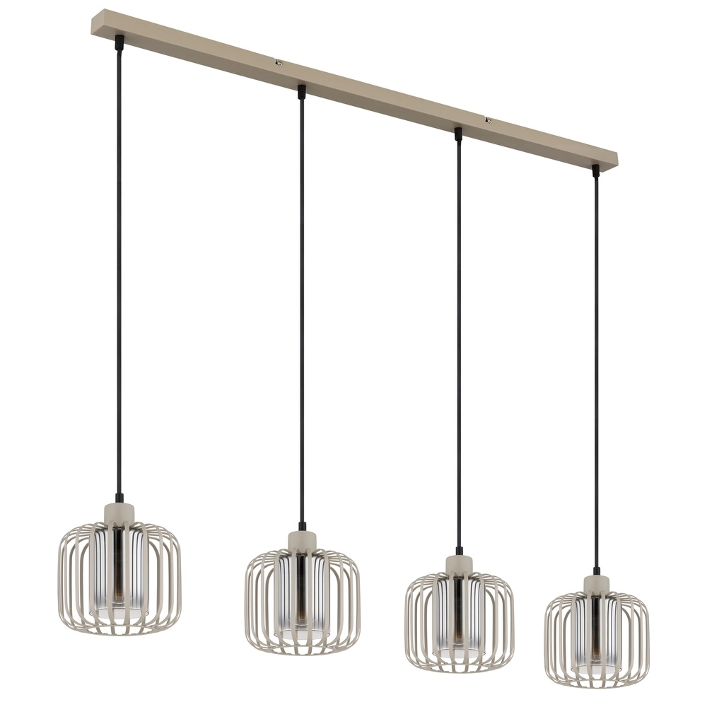 4-flammige Pendelleuchte Alfred sandbraun Globo 9007371533619