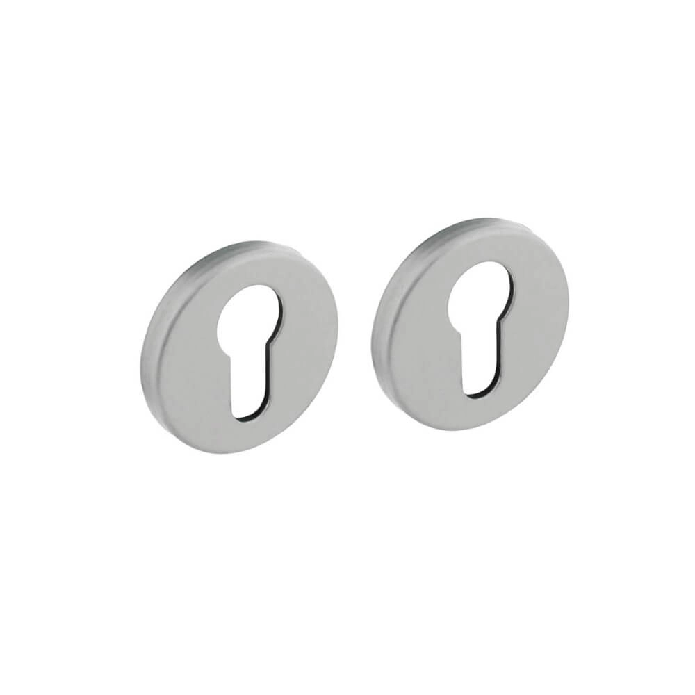 Set mit 2 Zylinder-Rosetten Tira rundes Aluminium Intersteel 8714186648360