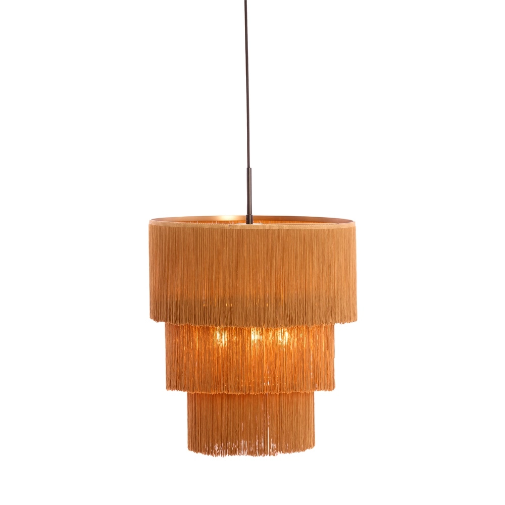 Schnur-Pendellampe Malaika Ø 45cm – braun Light & Living 8717807810481