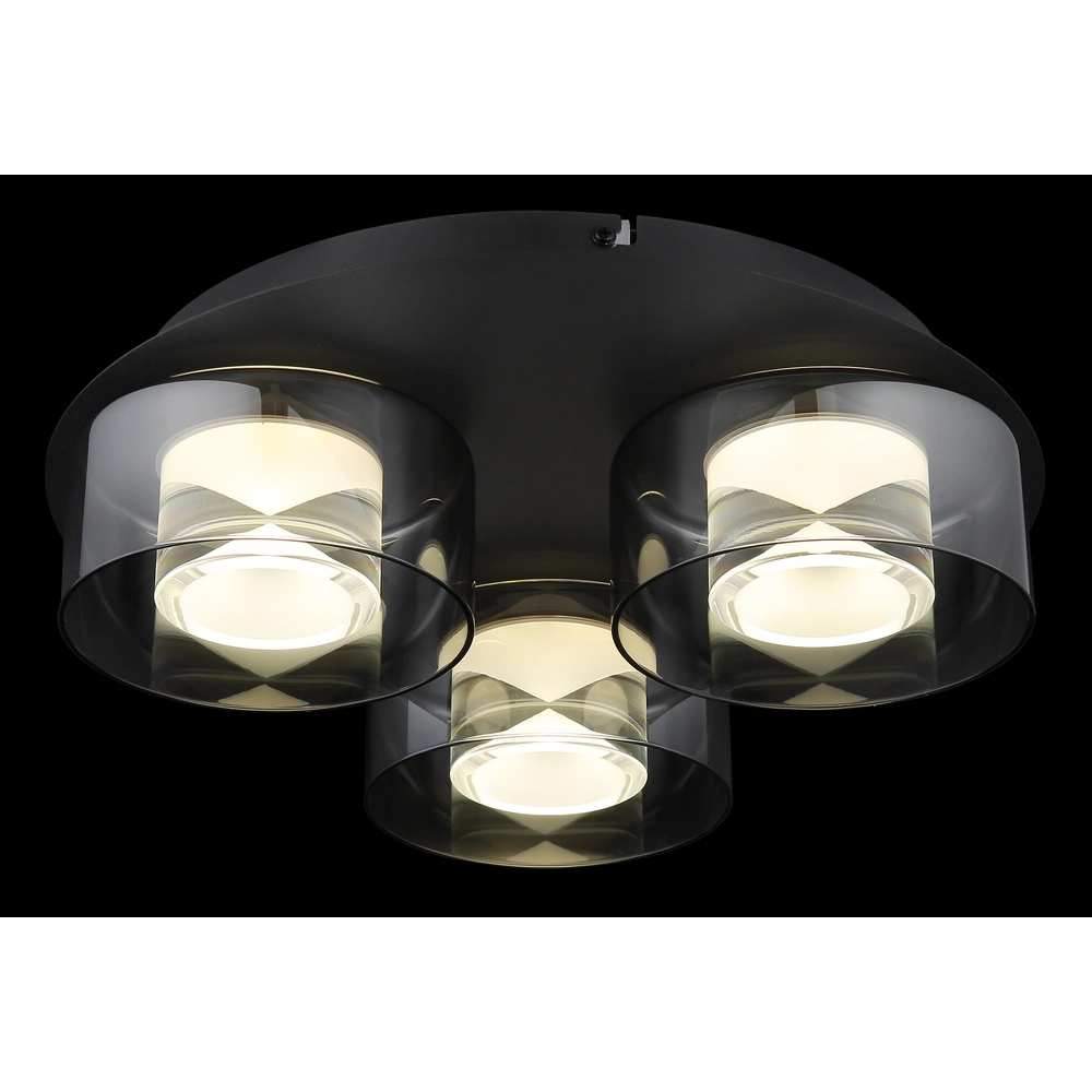 Design-Deckenlampe Belinda 3-Licht Schwarz Globo 9007371525317