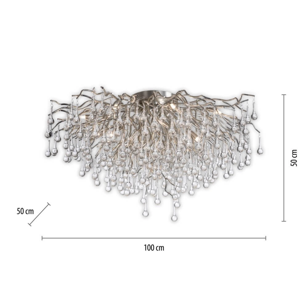 Kronleuchter Icicle Metall 100cm Paul Neuhaus 4012248352113