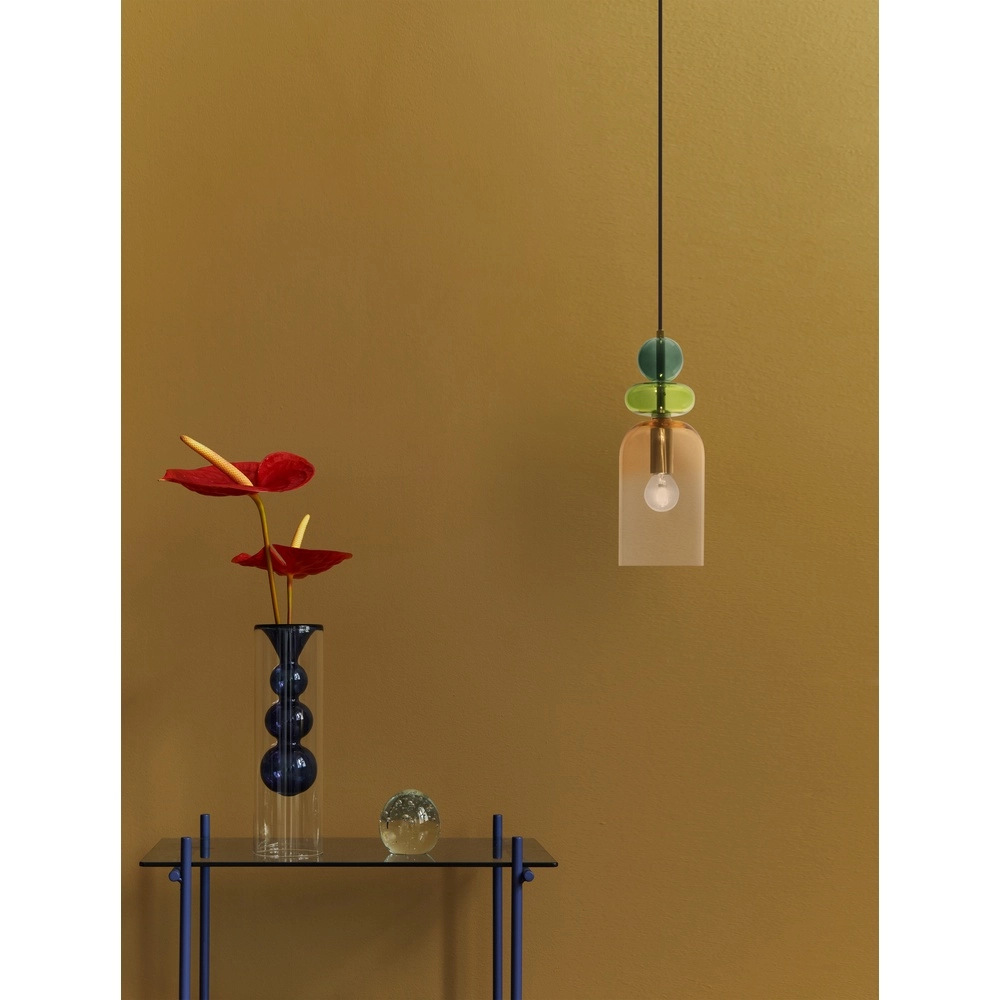Farbige Pendelleuchte Murano Orange Lyora 5212017434203