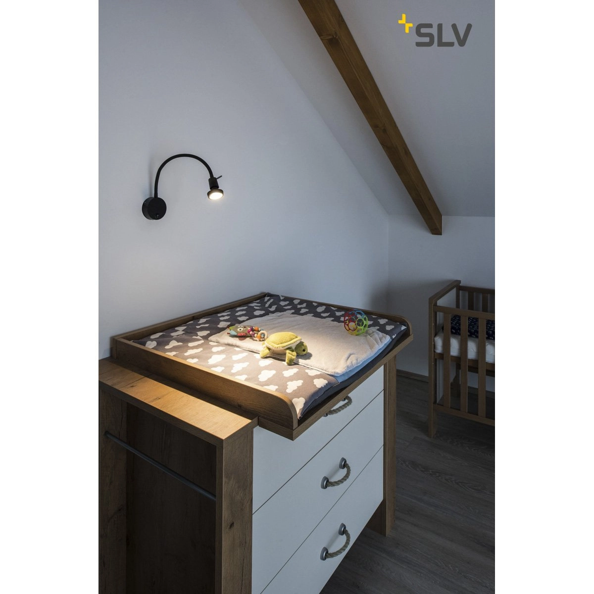 Flexibel Leselampe Dio Flex Schwarz SLV 4024163228329