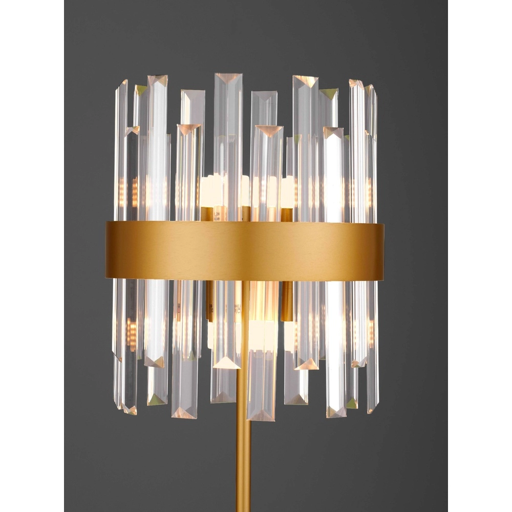 Goldene Tischlampe Crown Ø 25cm Lyora 5212017468345