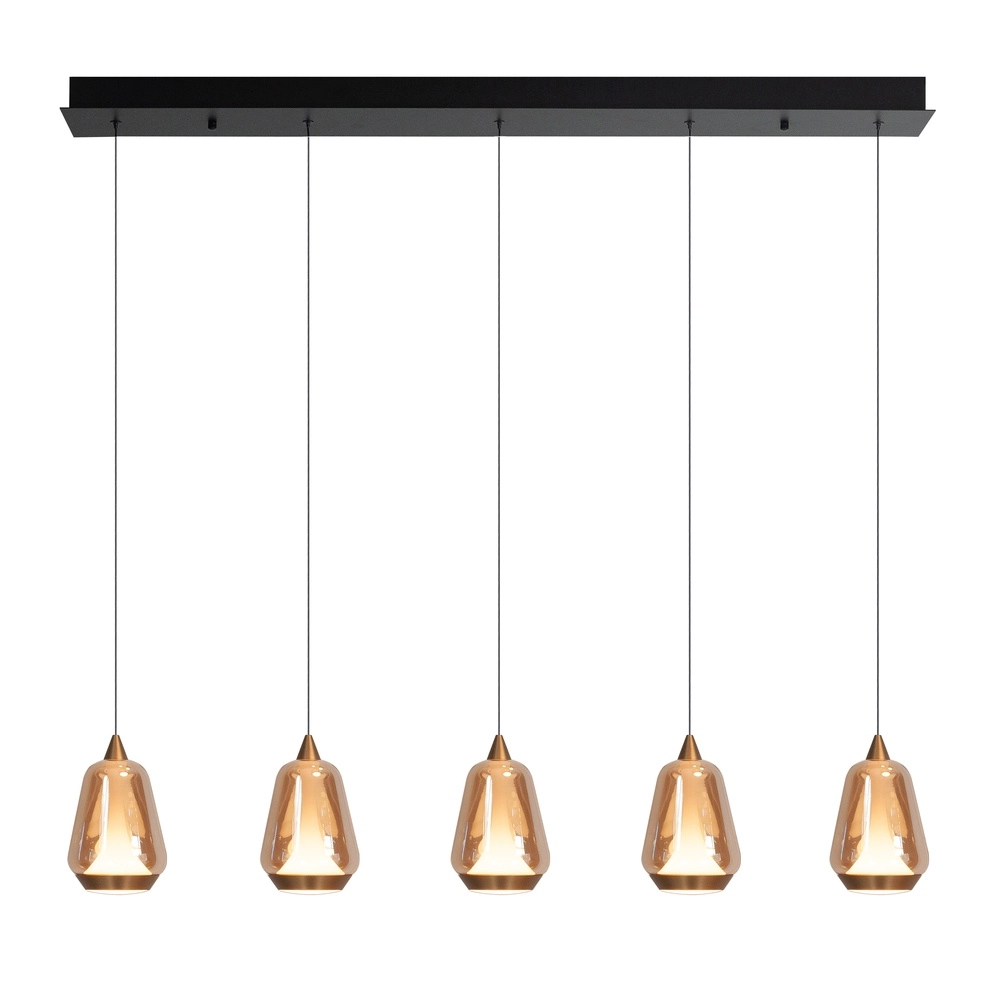 Design-Pendelleuchte Tromba 5-flammig gerade