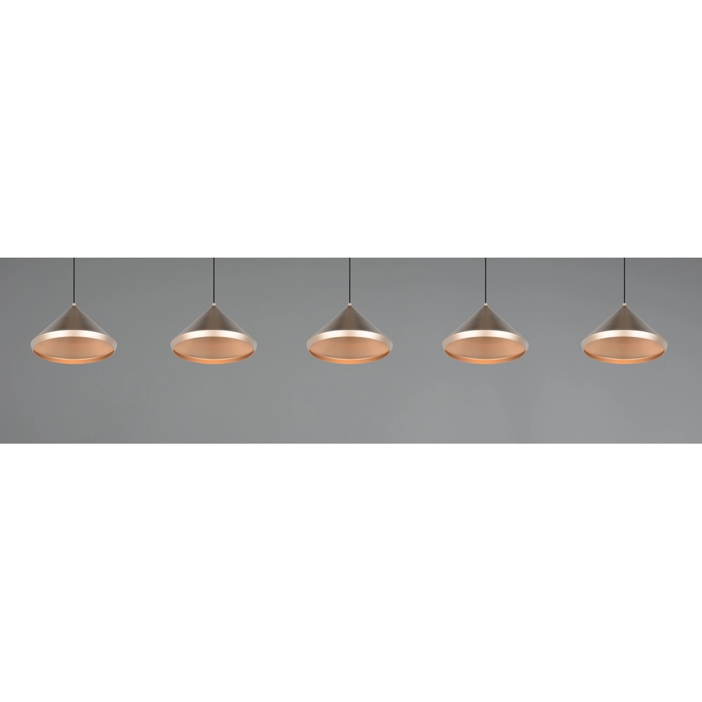 5-flammige Pendelleuchte Laguna kaffeebraun Trio 4017807671094