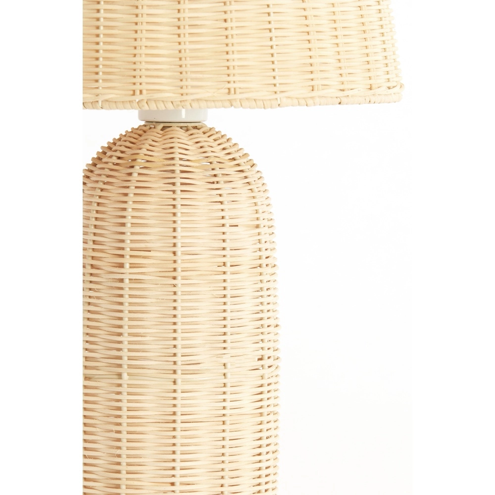 Rattan-Tischlampe Mandor Ø 28,5 cm – dunkles Rattan Light & Living 8717807820541