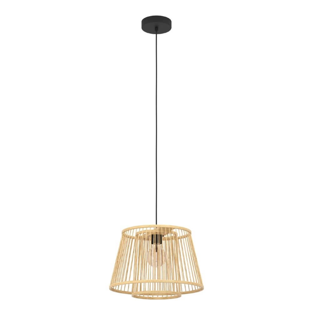 Hängelampe aus Holz Hykeham Ø 38cm Eglo 9002759438524