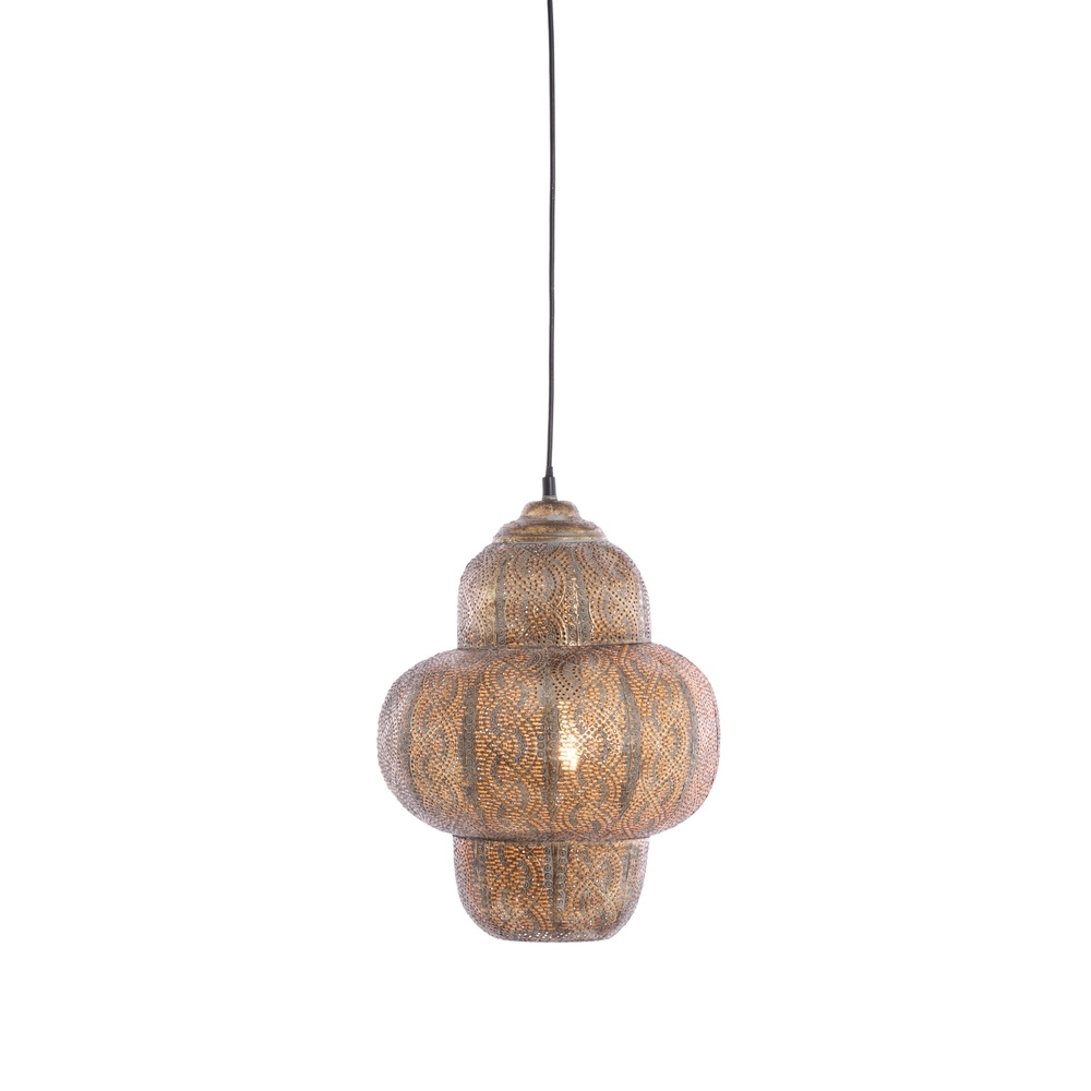 Tiffany-Pendellampe Ryota braun Ø 30,5 cm Light & Living 8717807831394
