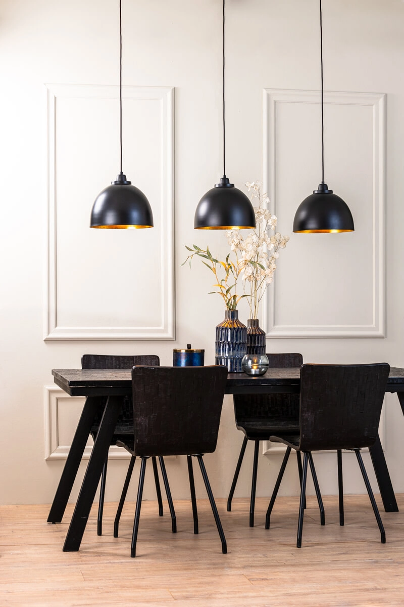 Country Pendelleuchte Kylie 3-flammig schwarz