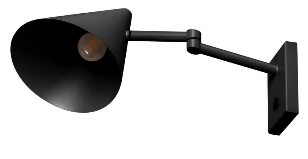 Design-Wandleuchte Marvis Schwarz
