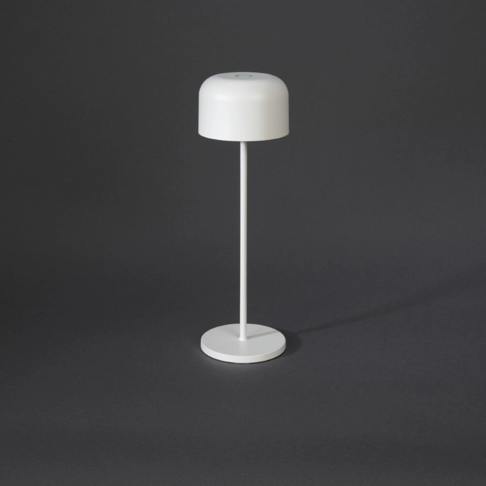 Weiße Tischlampe Lille wiederaufladbar KonstSmide 7318307834253
