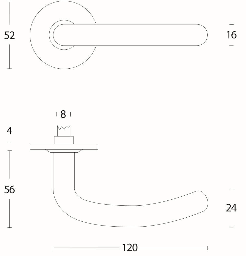 Fester Türgriff Sabel Edelstahl Intersteel 8714186072738