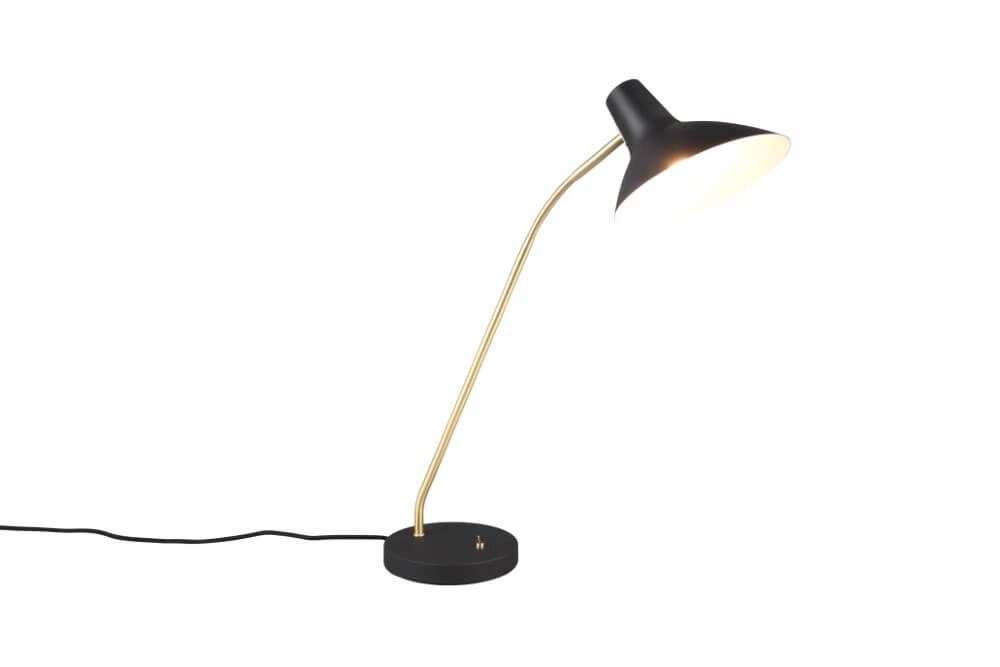Schlanke Schreibtischlampe Traveller Schwarz Trio 4017807613711