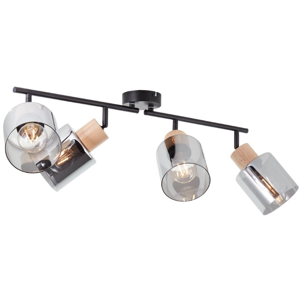 Deckenleuchte Weald 4-Licht-Schwarz Brilliant 4004353413094