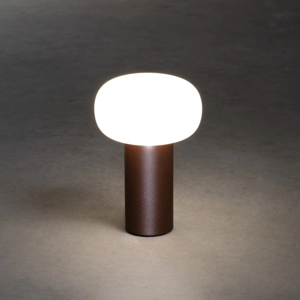 Wiederaufladbare Tischlampe Antibes rostbraun KonstSmide 7318308269726