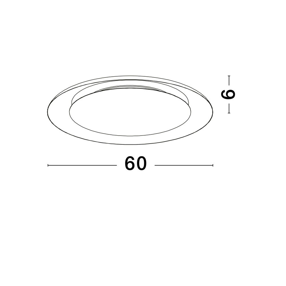 Design-Deckenleuchte Epos Ø 60cm schwarz mit weiß Lyora 5212017463197