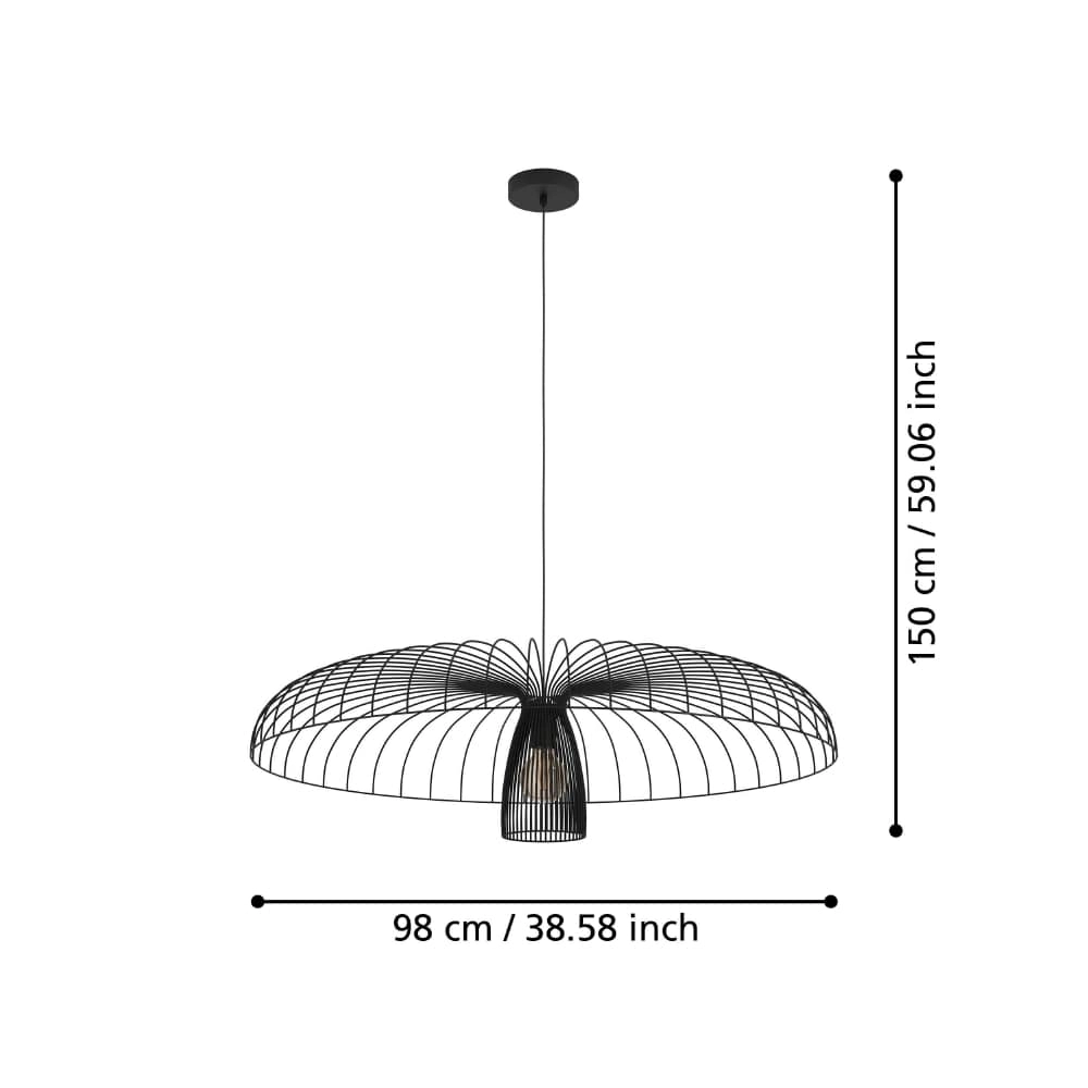 XXL-Hängelampe aus Draht Champerico Ø 99cm Stars of Light 9008606243242