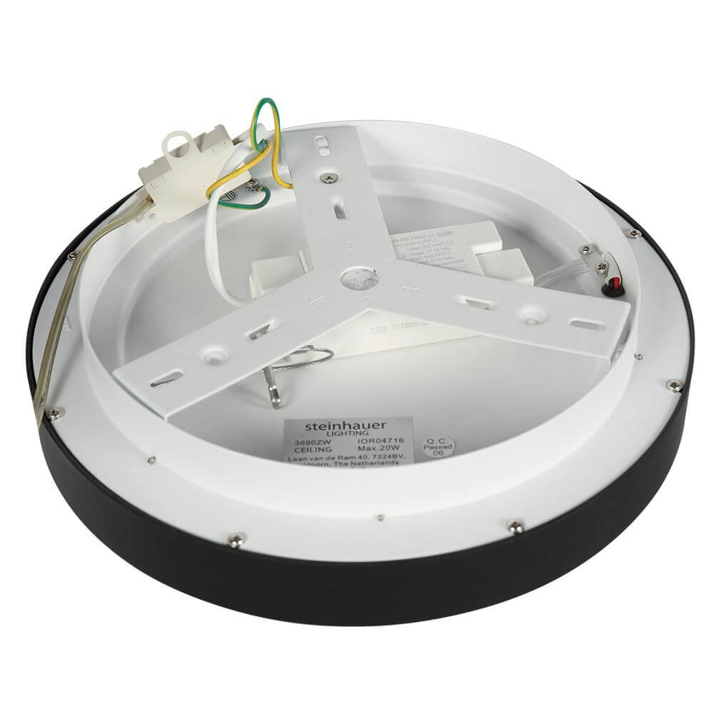 Deckenlampe Ringlede Design schwarz Ø 28cm Steinhauer 8712746171938