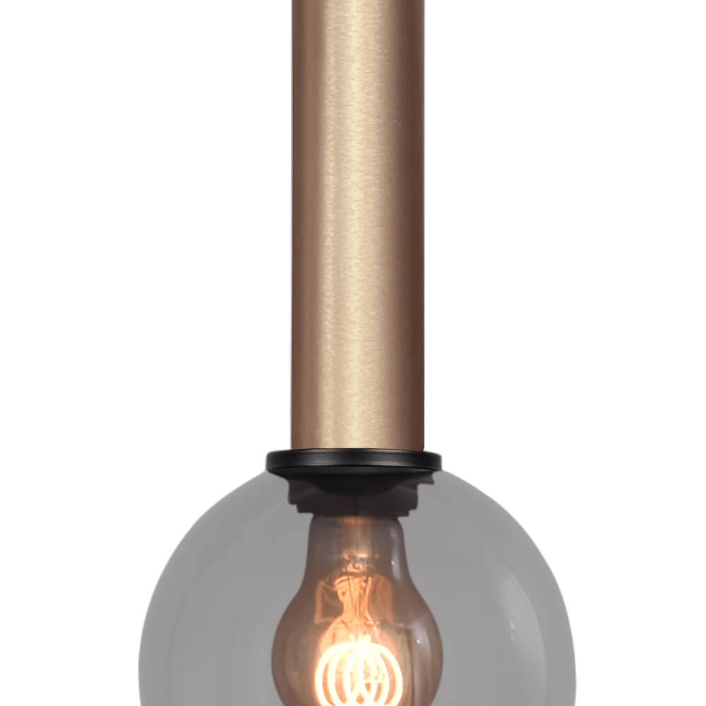 Hängelampe Ø 15cm Bella 2 Messinggold mit Rauchglas Masterlight 8718121333953