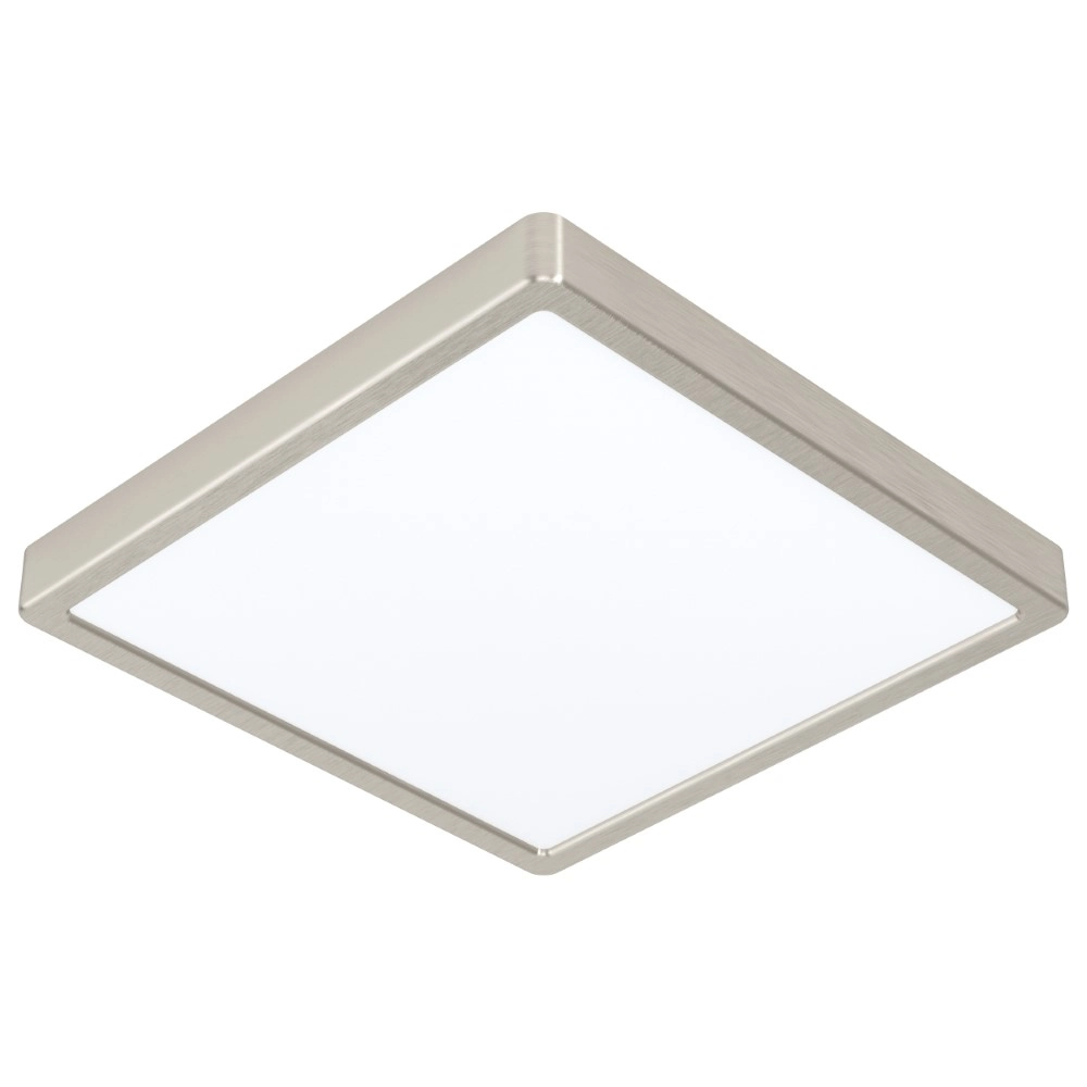 Quadratische Deckenleuchte Fueva 5 28,5 cm – 3000 K Edelstahl