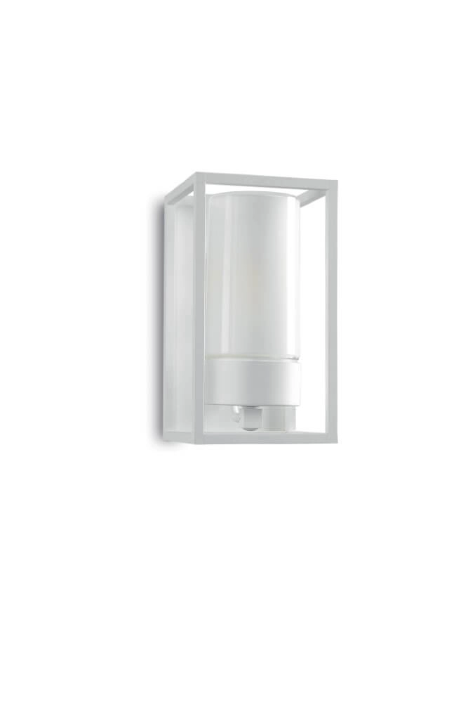 Weiße Außenleuchte Cubic3 weißes glas