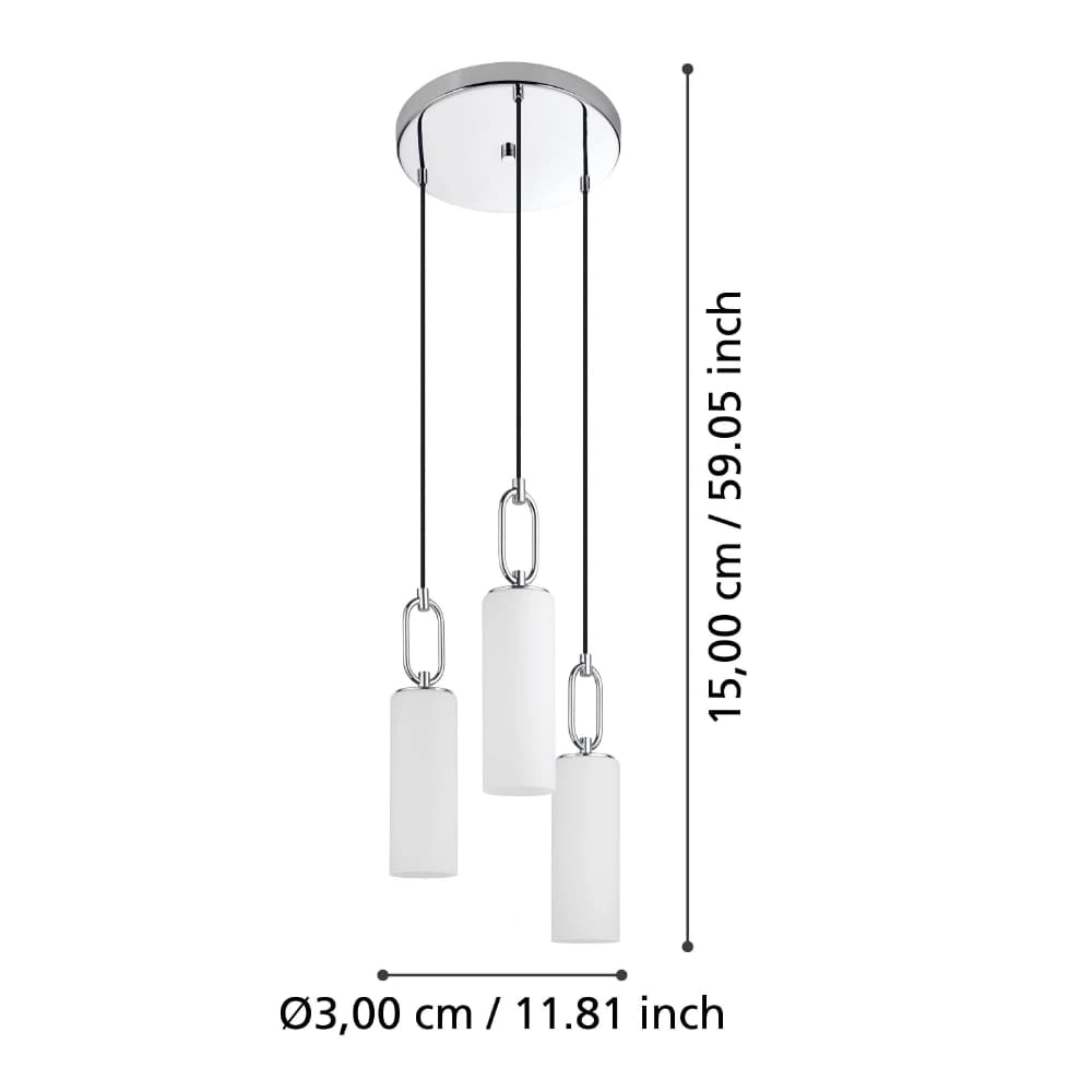 Moderne Hängelampe Majana 3-flammig – Glas Stars of Light 9008606235803