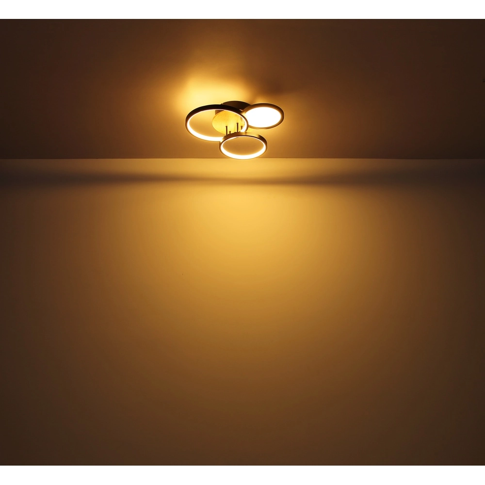 Schwarze Deckenlampe Sid Design mit Holz Globo 9007371436392