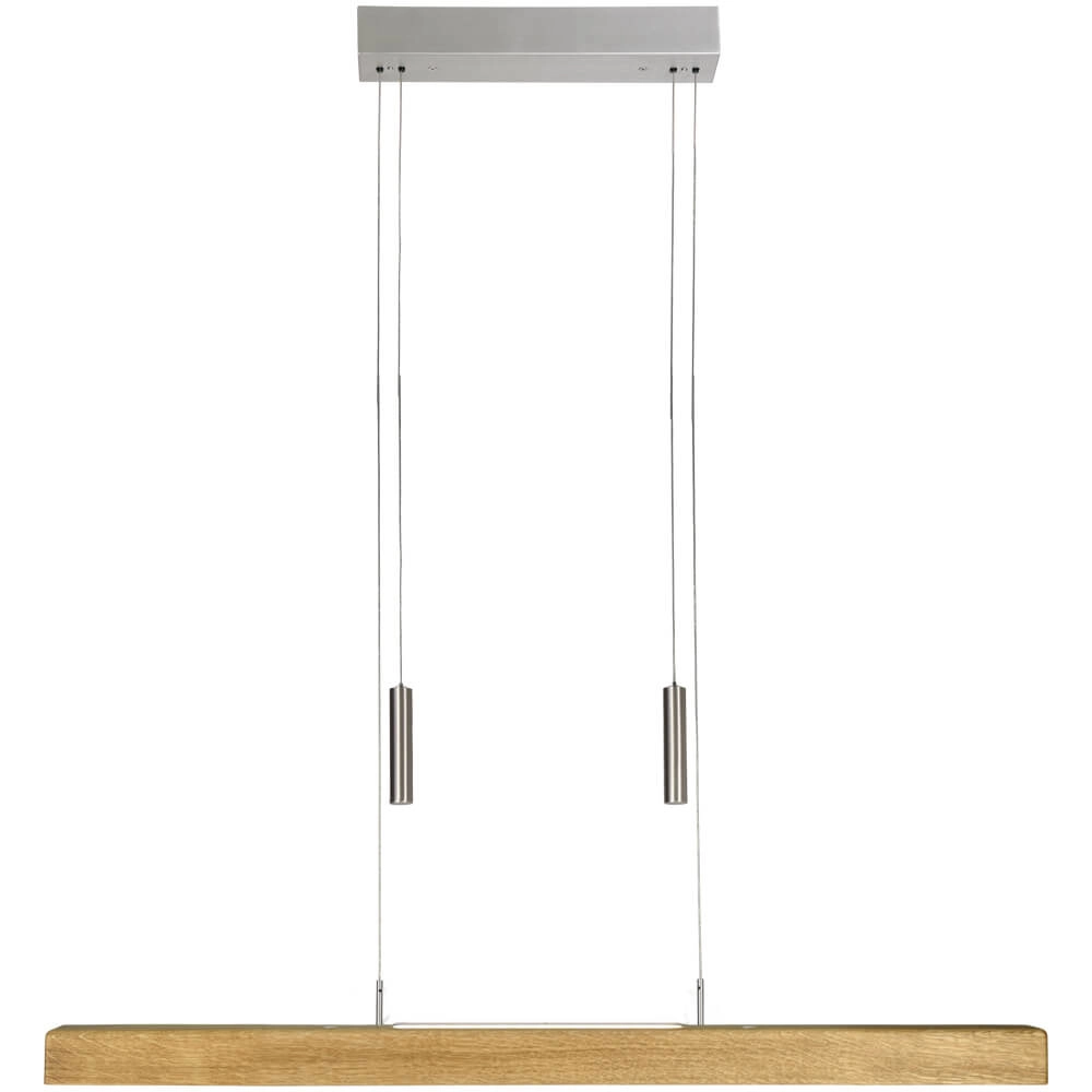 Hängelampe nach oben und unten hängen Leonora 85 cm - Eiche geölt