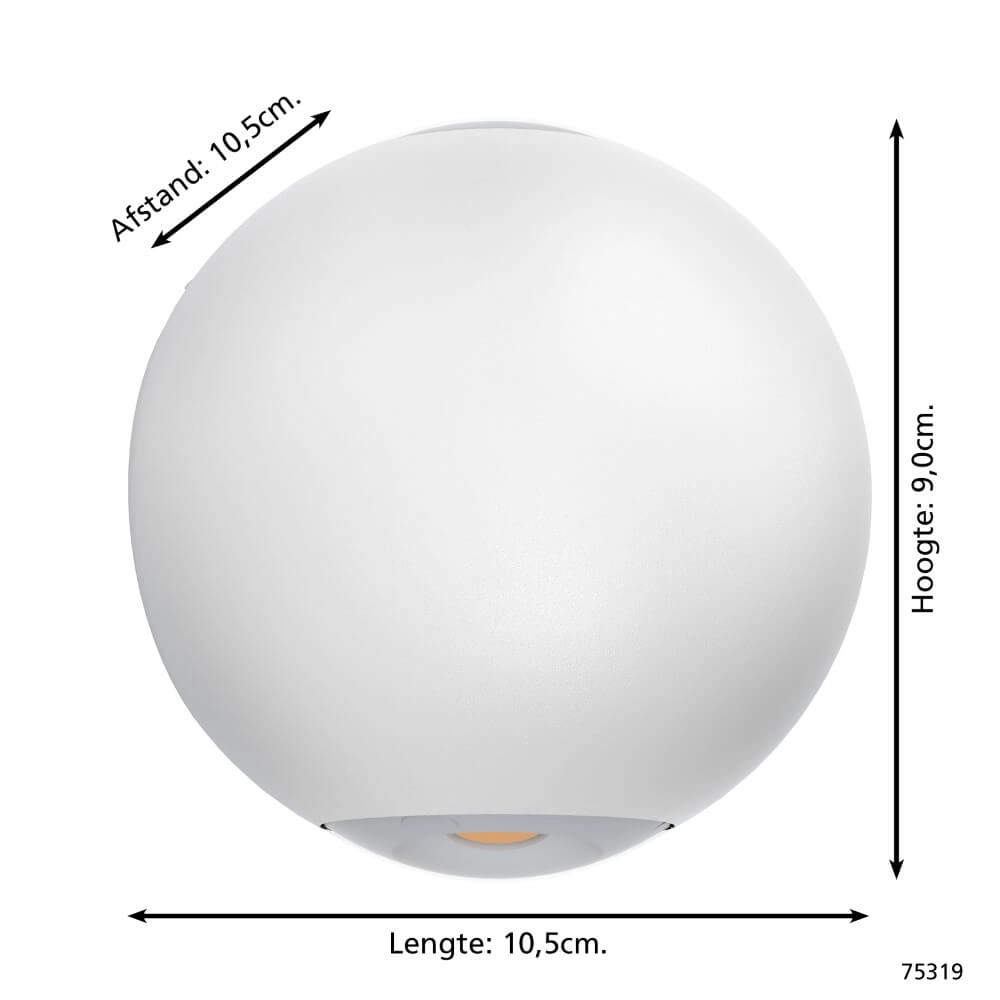 Weißer Wandstrahler Abugo Eglo 9002759753191