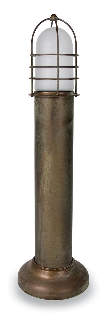 Stehlampe Torcia M - weißes Glas