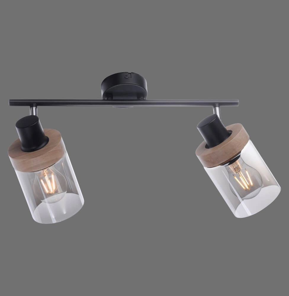 Deckenleuchte Pasqual 2-helles Schwarz Just Light 4043689986117