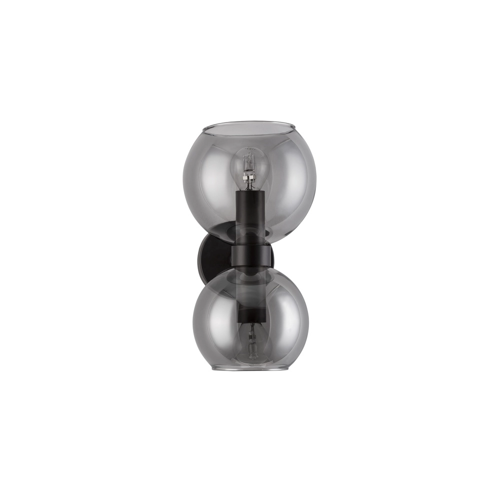 Wandleuchte Palmer schwarz mit Rauchglas Lyora 5212017430939
