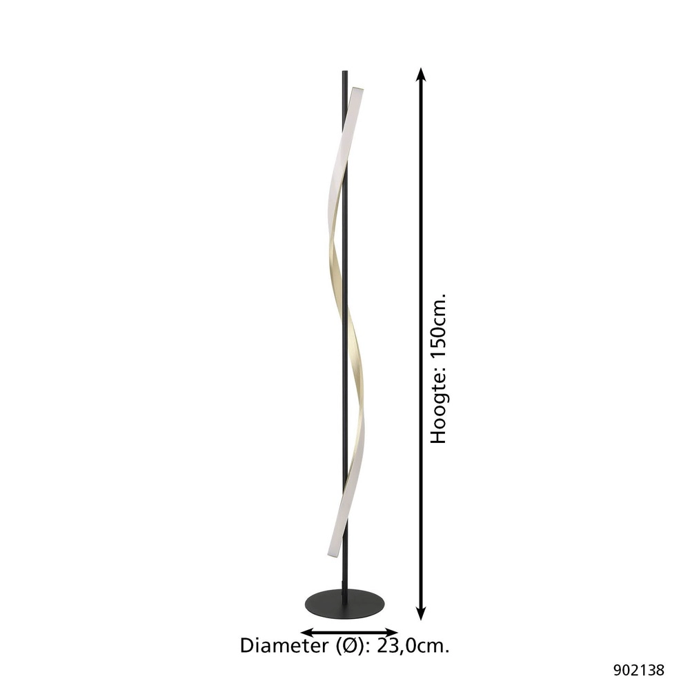 Stehlampe Conaprato schwarz mit gold Eglo 9008606357383