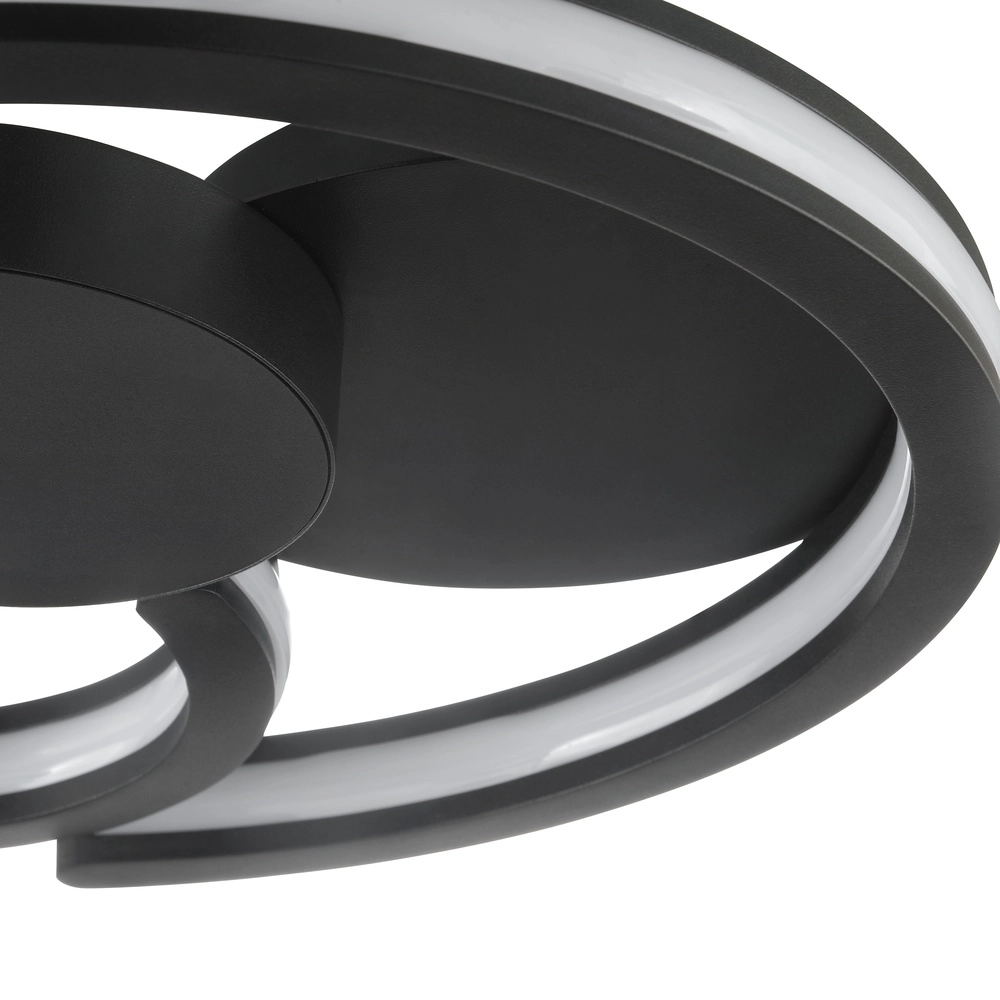 Schwarze Deckenlampe Revola Design Ø 40cm Brilliant 4004353477485