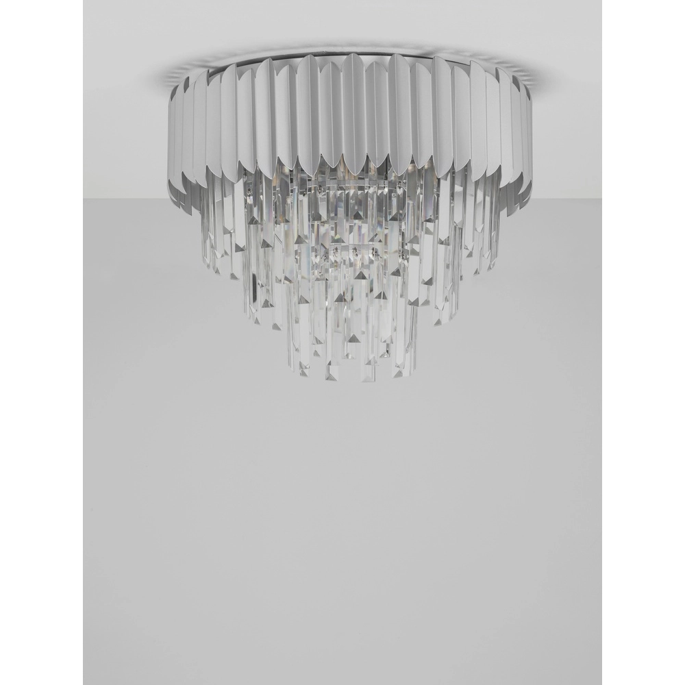 Deckenlampe Magnolia Chrom und Kristall Ø 50cm Lyora 5212017434937