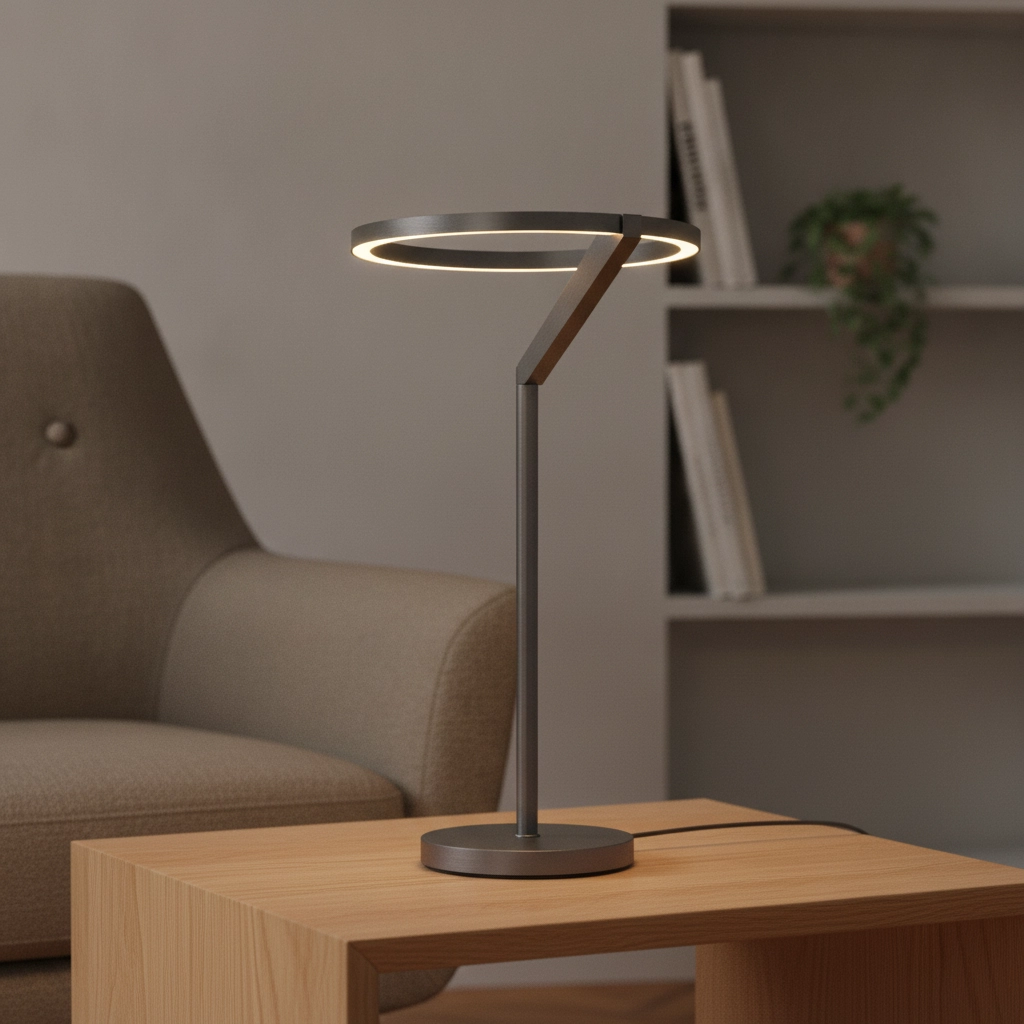 Design-Tischleuchte Tilia Nickel