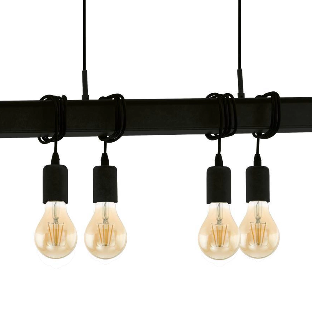 6-flammige Pendelleuchte Townshend 6 schwarz Eglo 9002759437121