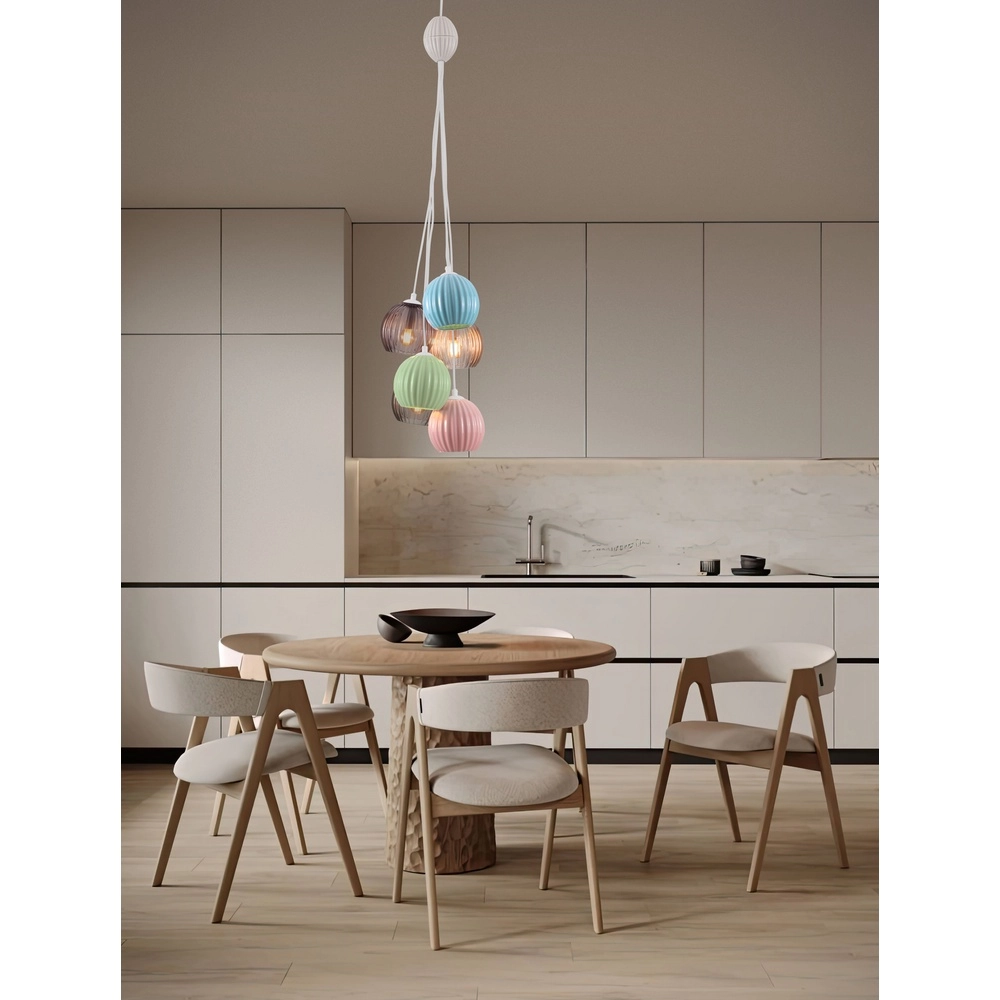 Farbige Pendelleuchte Meline 6-flammig Lyora 5212017473998