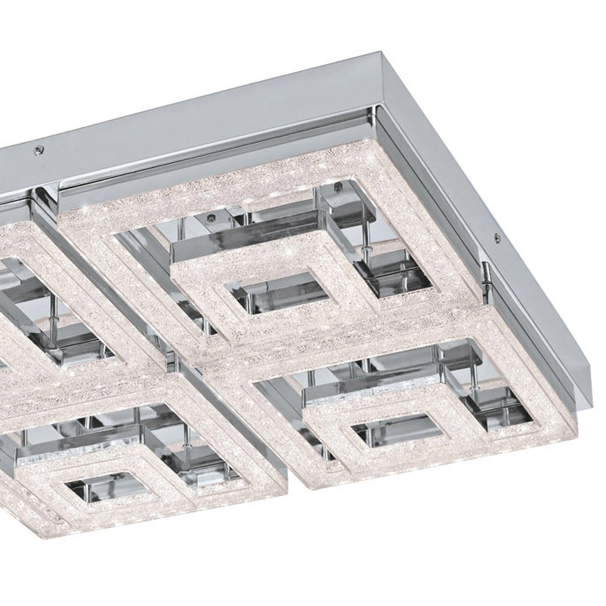 LED-Deckenlampe Fradelo 48 W – 3000 K – 52 cm Chrom mit Kristall Eglo 9002759956615