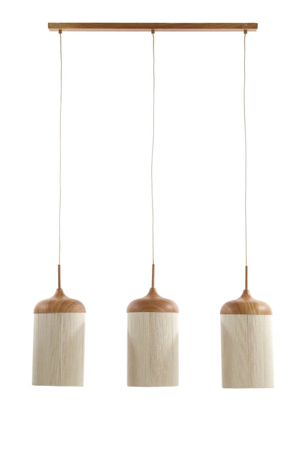 Pendelleuchte 3-flammig Dania Heller Holzdruck Light & Living 8717807710101