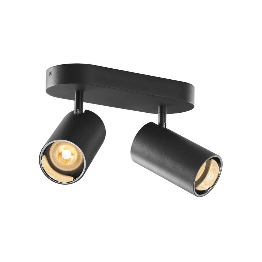 2-flammiger Aufbaustrahler Asto Tube schwarz - 2x GU10 SLV 4024163266154
