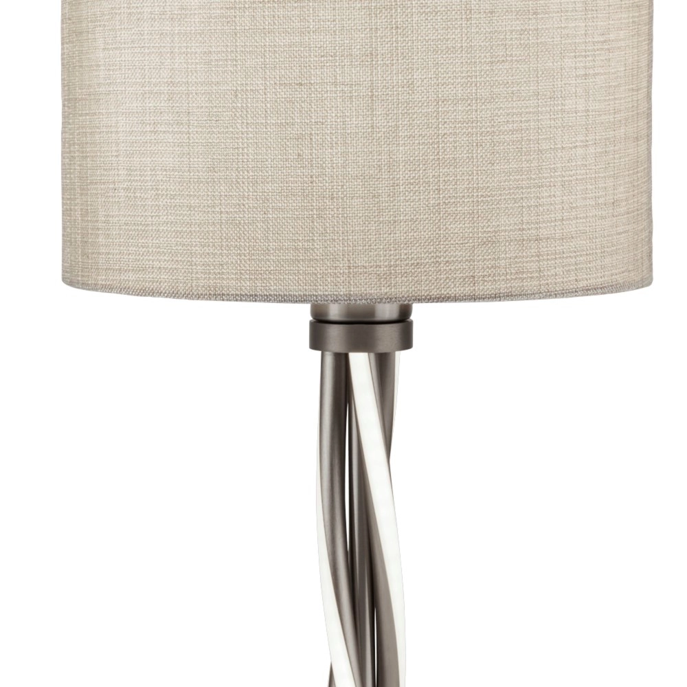Tischlampe Vegas grau mit taupe Searchlight 5053423138985