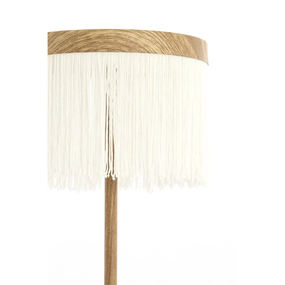 Wiederaufladbare Tischlampe Diny Holzoptik mit Weiß Light & Living 8717807816360