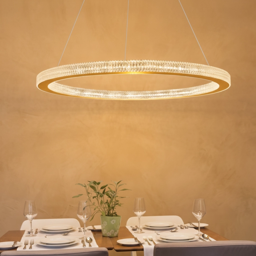 Pendelleuchte Fiore gold Ø 80cm