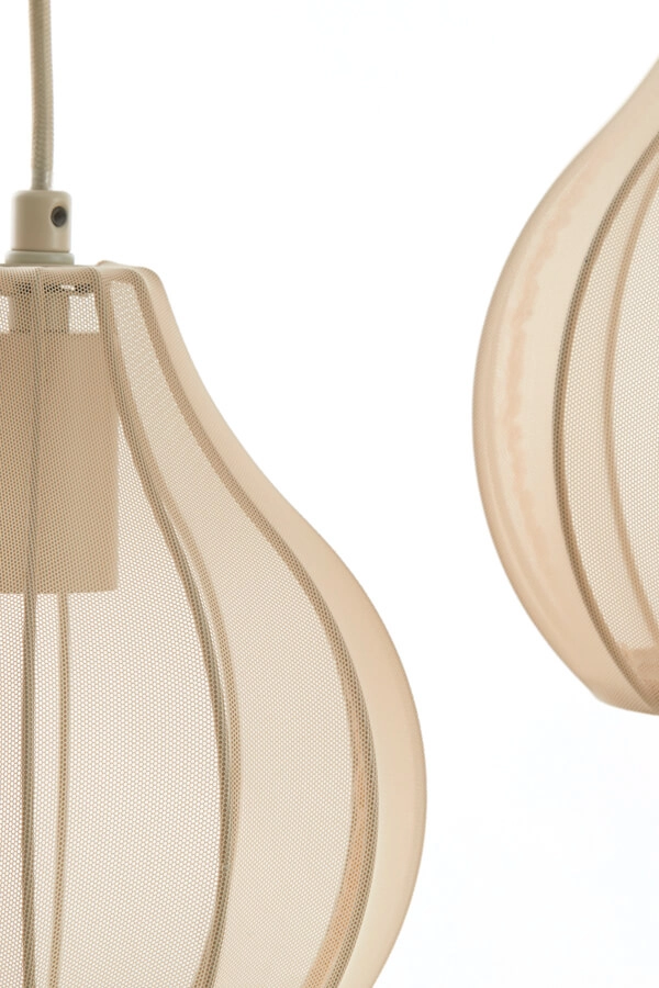 Cremefarbene Pendelleuchte Elati 5-flammig 100cm Light & Living 8717807702786